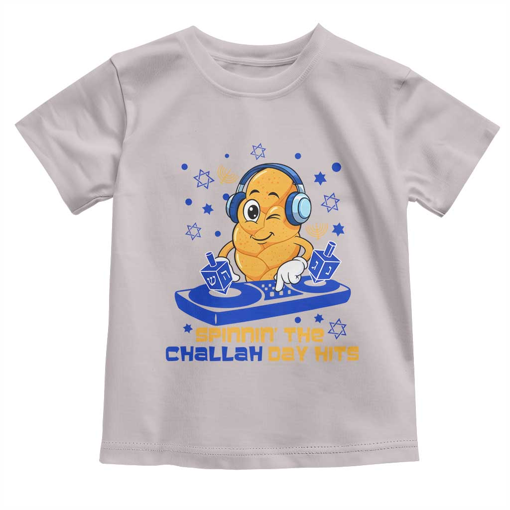 Hanukkah DJ Challah And Dreidel Toddler T Shirt Funny Jewish Gift TS12 Ice Gray Print Your Wear