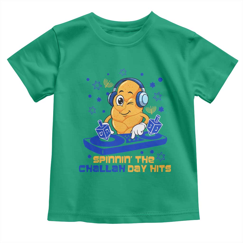 Hanukkah DJ Challah And Dreidel Toddler T Shirt Funny Jewish Gift TS12 Irish Green Print Your Wear