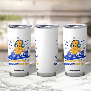 Hanukkah DJ Challah And Dreidel Tumbler Cup Funny Jewish Gift TS12 Print Your Wear