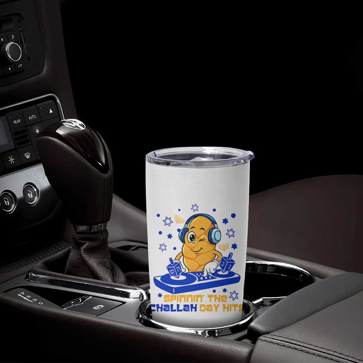 Hanukkah DJ Challah And Dreidel Tumbler Cup Funny Jewish Gift TS12 Print Your Wear