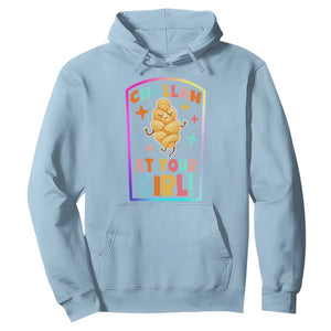 Funny Hanukkah Challah At Ya Girl Hoodie Jewish Chanukah Bread Gift TS12 Light Blue Print Your Wear