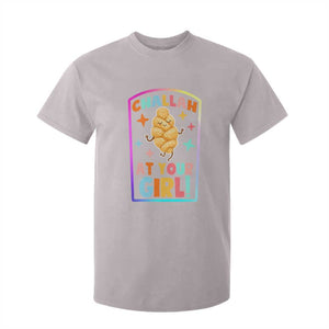 Funny Hanukkah Challah At Ya Girl T Shirt For Kid Jewish Chanukah Bread Gift TS12 Ice Gray Print Your Wear