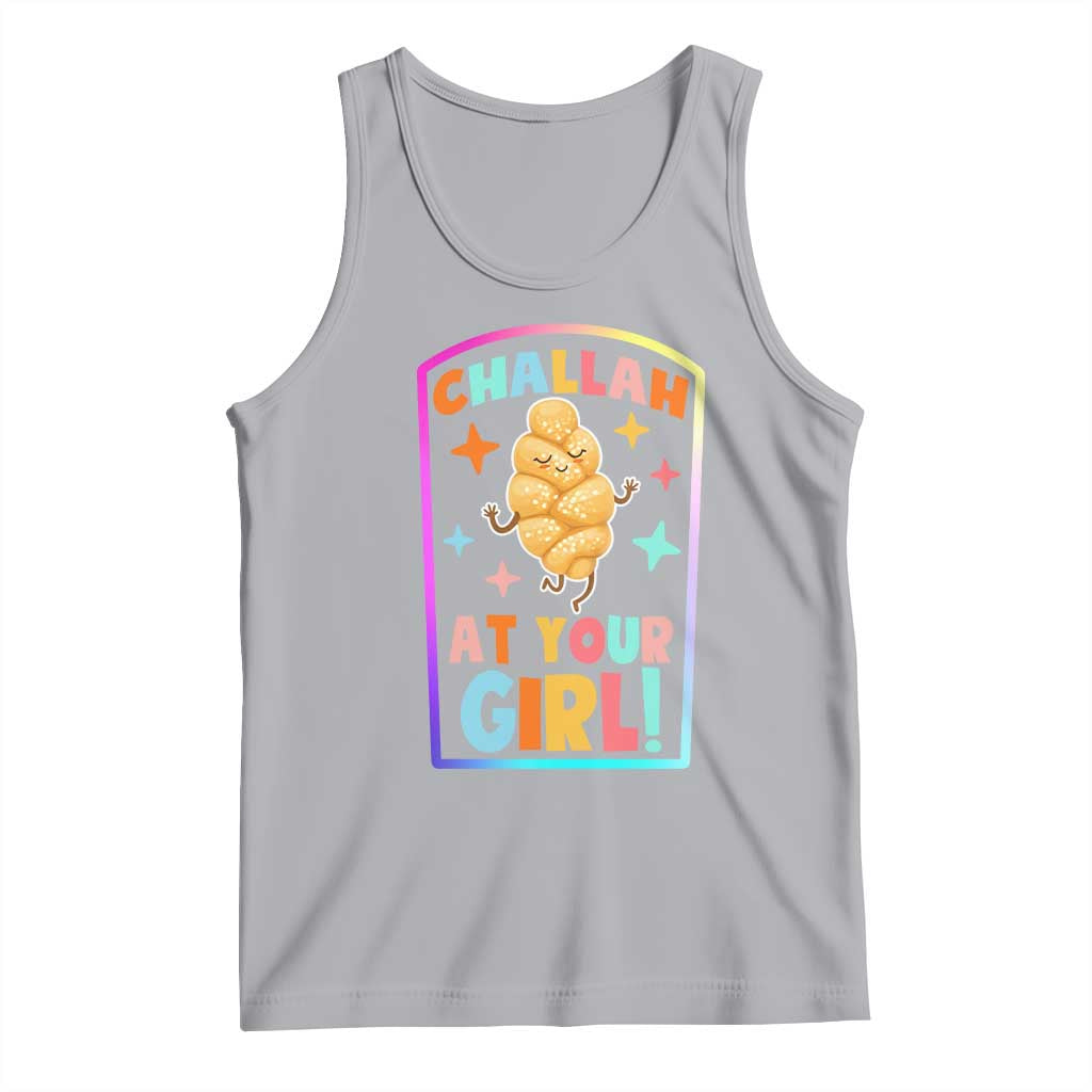 Funny Hanukkah Challah At Ya Girl Tank Top Jewish Chanukah Bread Gift TS12 Athletic Heather Print Your Wear