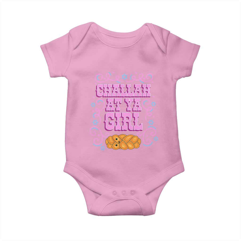 Funny Jewish Holiday Baby Onesie Challah At Ya Girl Gift TS12 Light Pink Print Your Wear