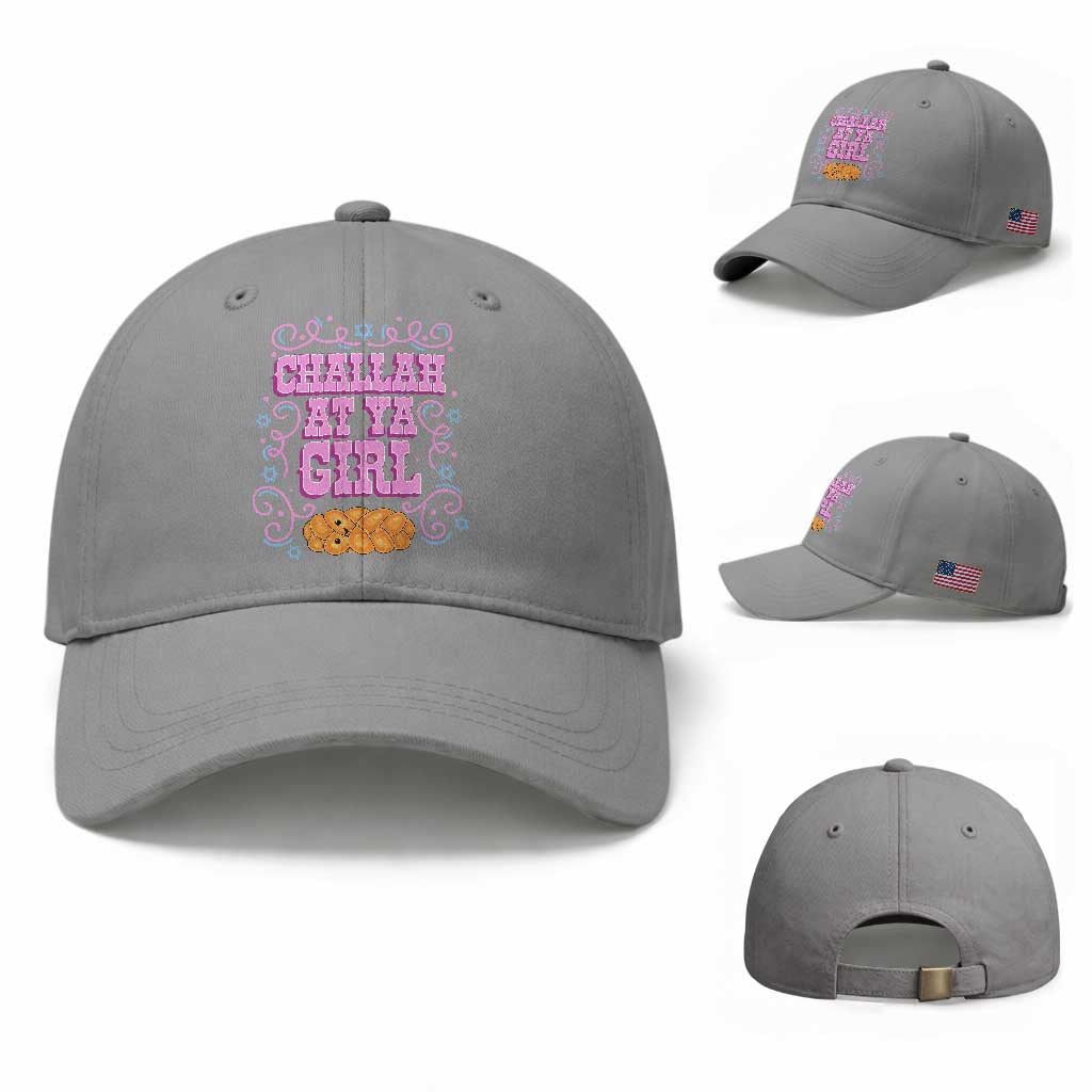 Funny Jewish Holiday Baseball Cap Challah At Ya Girl Gift TS12 Baseball Cap Universal Fit Sport Gray Print Your Wear