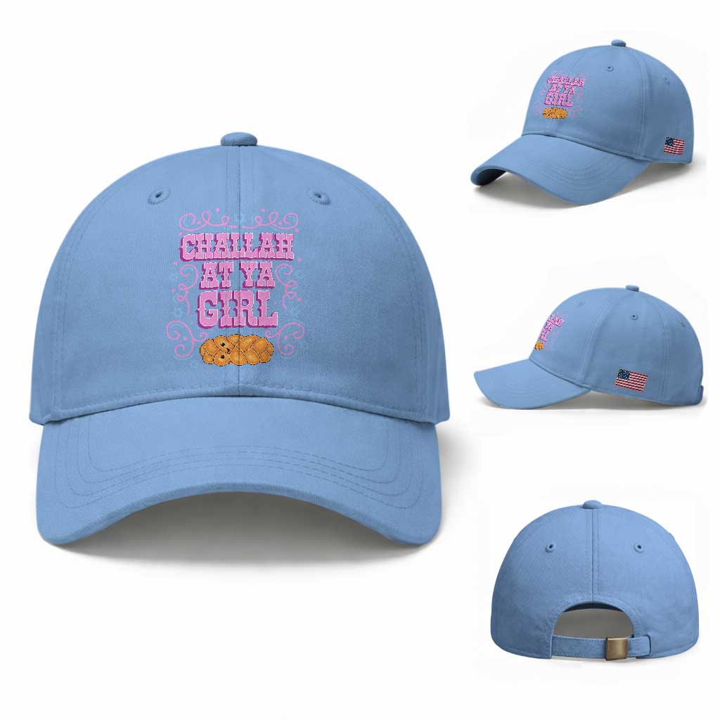 Funny Jewish Holiday Baseball Cap Challah At Ya Girl Gift TS12 Baseball Cap Universal Fit Light Blue Print Your Wear