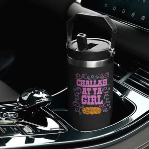 Funny Jewish Holiday Flip Straw Tumbler Challah At Ya Girl Gift TS12 Print Your Wear