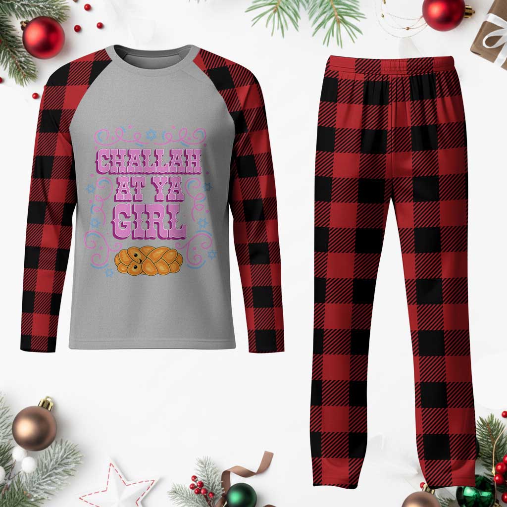 Funny Jewish Holiday Plaid Pajama Set Challah At Ya Girl Gift TS12 Buffalo Plaid Print Your Wear