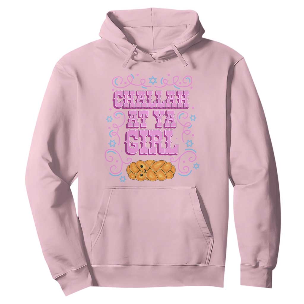 Funny Jewish Holiday Hoodie Challah At Ya Girl Gift TS12 Light Pink Print Your Wear