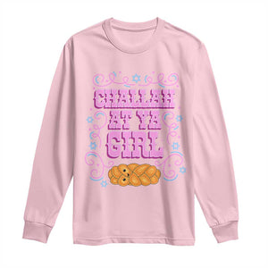 Funny Jewish Holiday Long Sleeve Shirt Challah At Ya Girl Gift TS12 Light Pink Print Your Wear