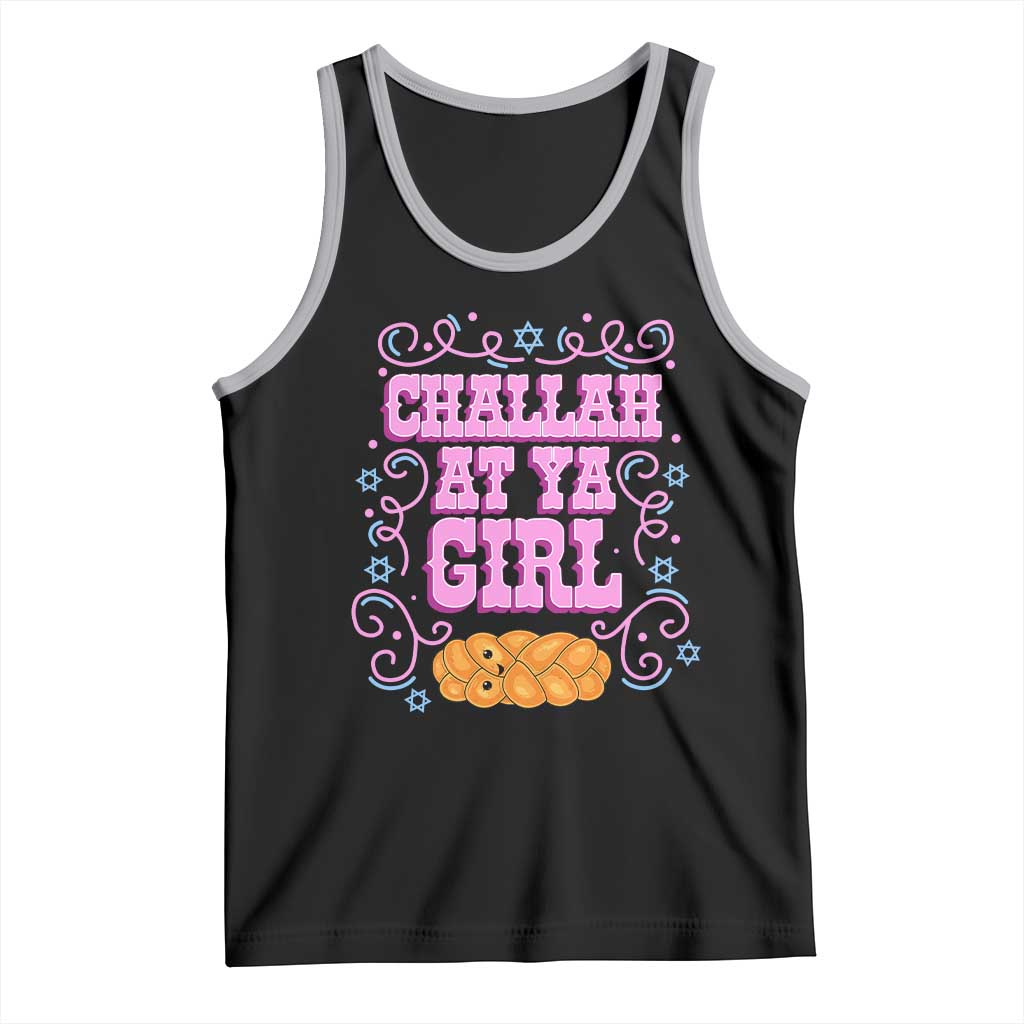 Funny Jewish Holiday Tank Top Challah At Ya Girl Gift TS12 Black Athletic Heather Print Your Wear