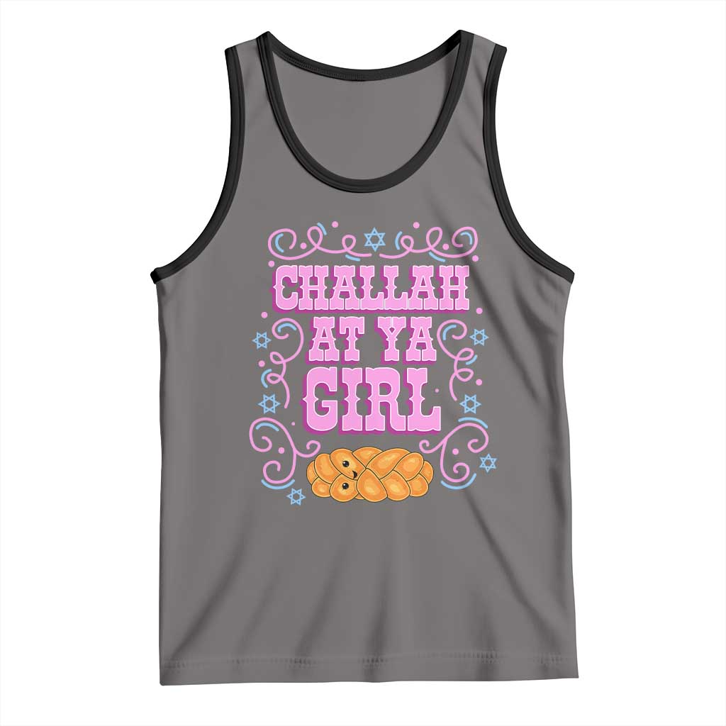Funny Jewish Holiday Tank Top Challah At Ya Girl Gift TS12 Deep Heather Black Print Your Wear