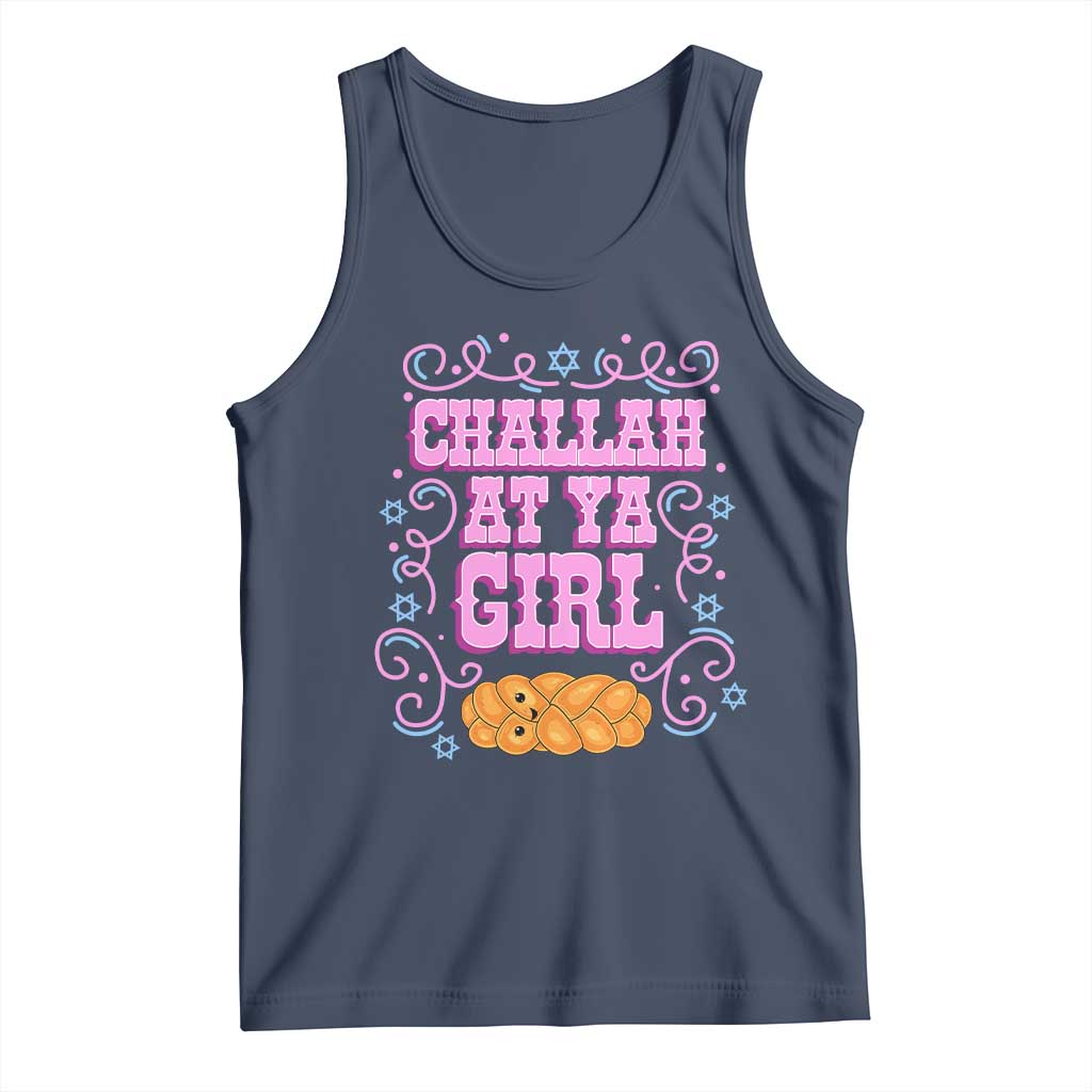 Funny Jewish Holiday Tank Top Challah At Ya Girl Gift TS12 Navy Print Your Wear