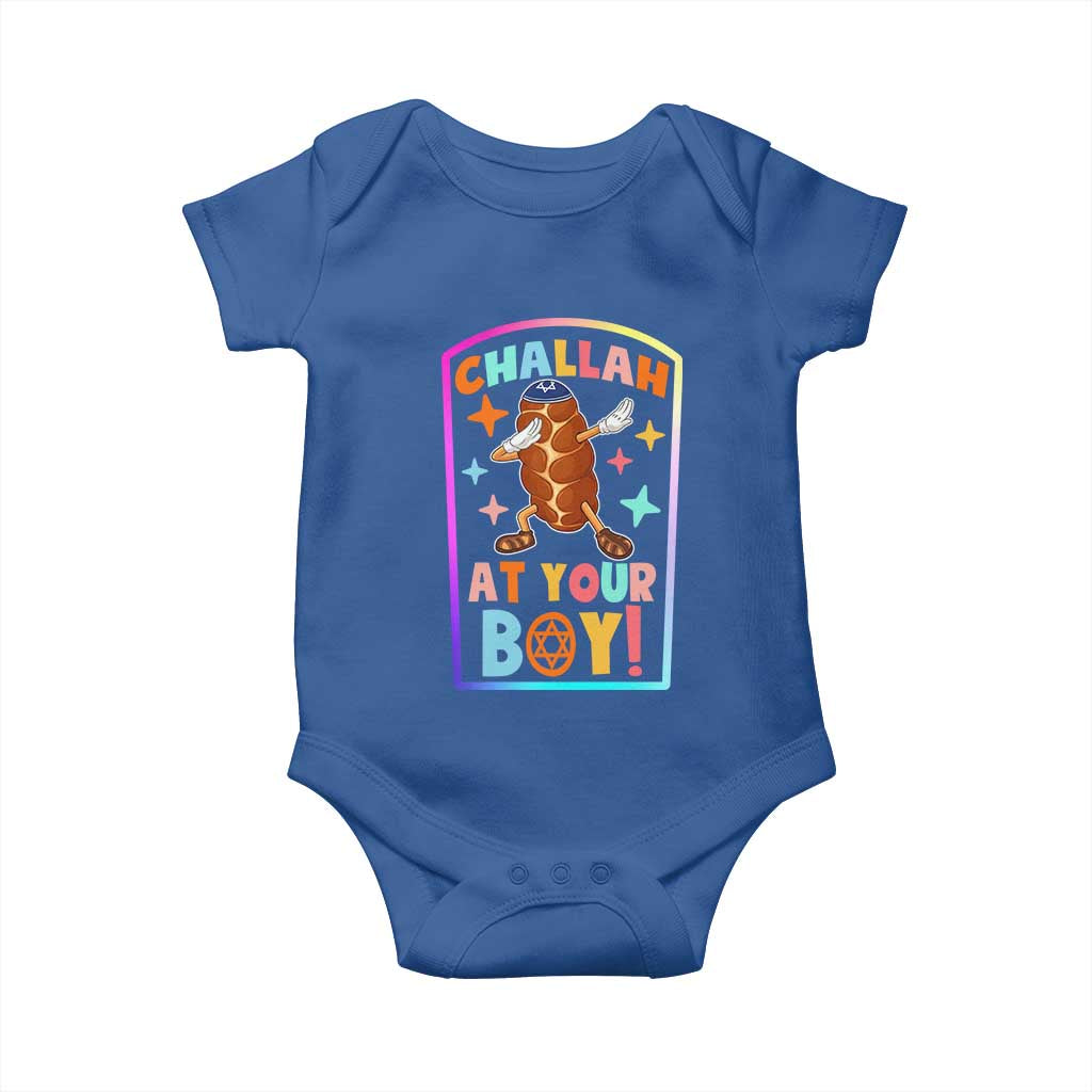 Hanukkah Challah At Ya Boy Baby Onesie Funny Holiday Gift TS12 Royal Blue Print Your Wear