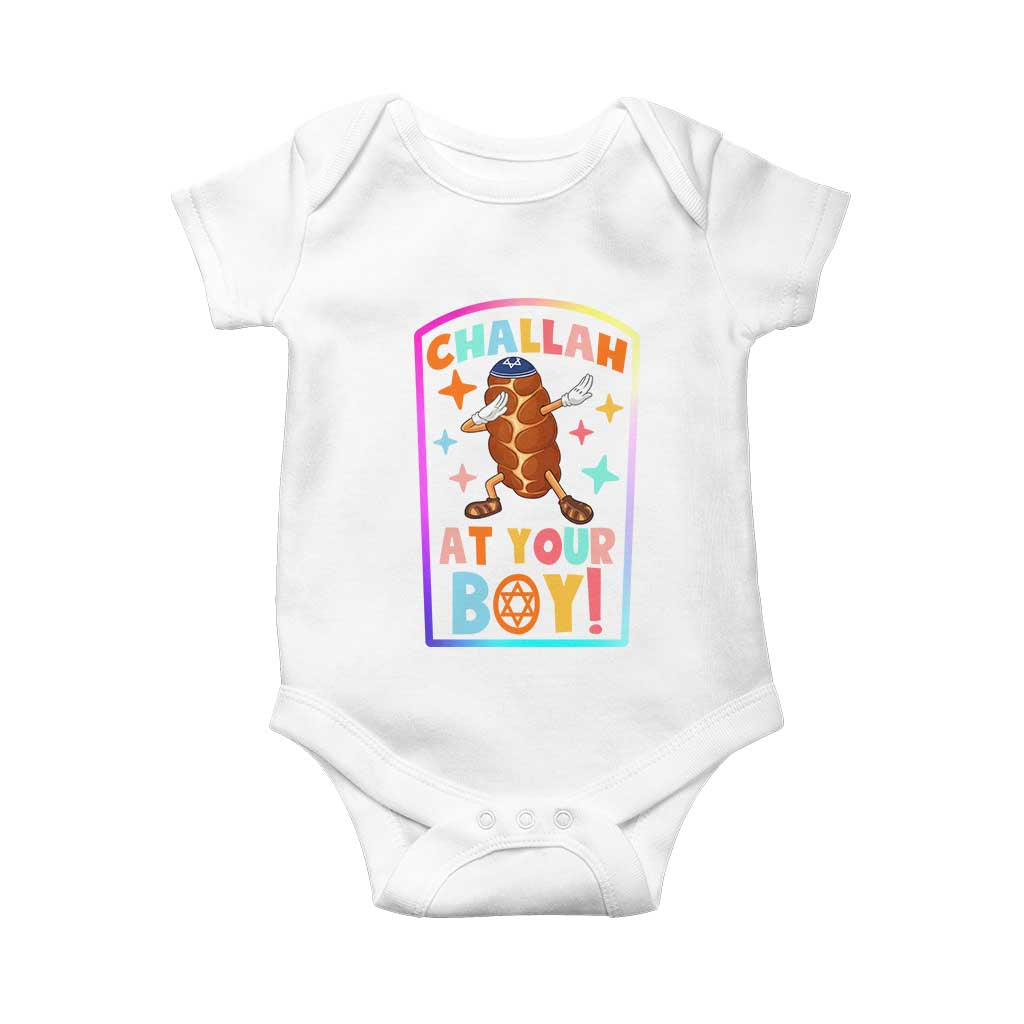 Hanukkah Challah At Ya Boy Baby Onesie Funny Holiday Gift TS12 White Print Your Wear