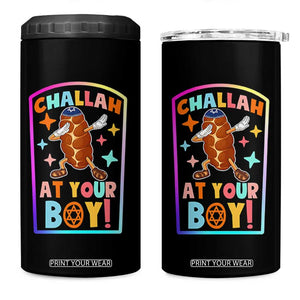Hanukkah Challah At Ya Boy 4 in 1 Can Cooler Tumbler Funny Holiday Gift TS12 One Size: 16 oz Black Print Your Wear