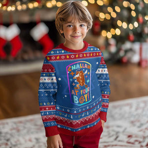 Xmas Cat Hanukkah Ugly Sweater Funny Holiday Gift TS12 Blue Red Print Your Wear