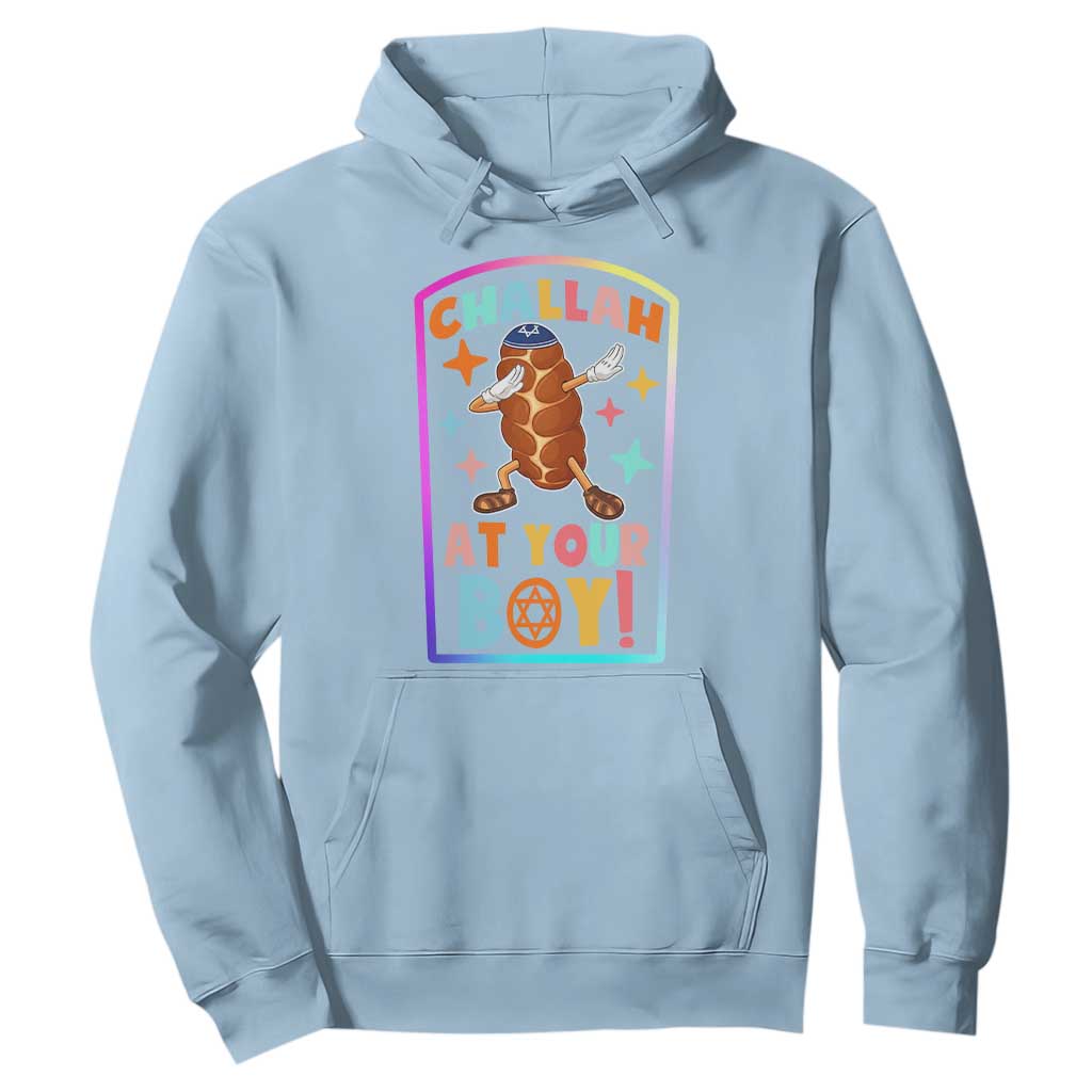 Hanukkah Challah At Ya Boy Hoodie Funny Holiday Gift TS12 Light Blue Print Your Wear