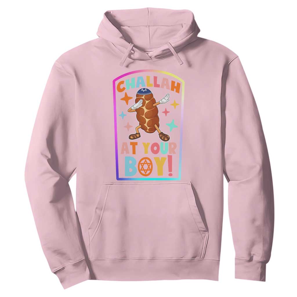 Hanukkah Challah At Ya Boy Hoodie Funny Holiday Gift TS12 Light Pink Print Your Wear