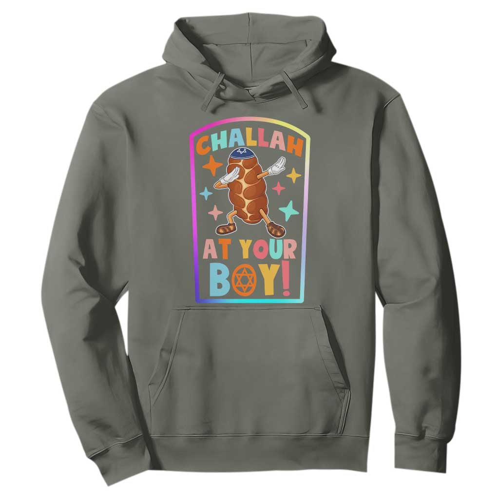 Hanukkah Challah At Ya Boy Hoodie Funny Holiday Gift TS12 Military Green Print Your Wear