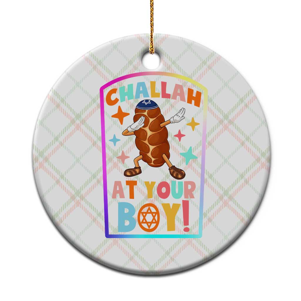 Hanukkah Challah At Ya Boy Ceramic Ornament Funny Holiday Gift TS12 1pc Christmas Plaid Print Your Wear