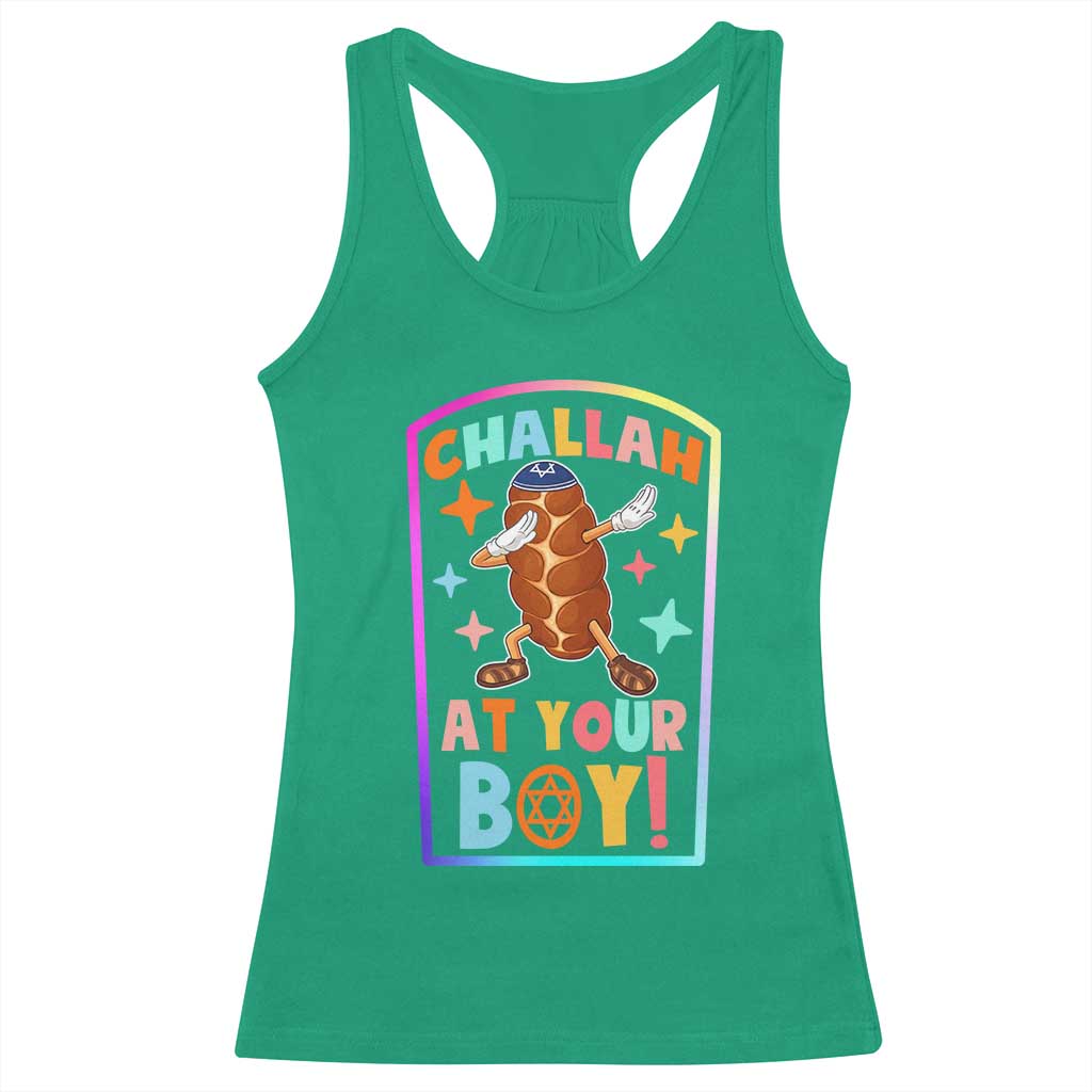 Hanukkah Challah At Ya Boy Racerback Tank Top Funny Holiday Gift TS12 Irish Green Print Your Wear