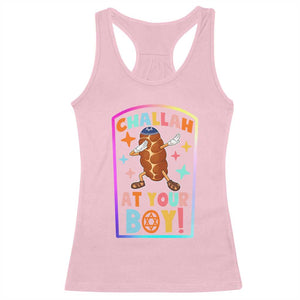 Hanukkah Challah At Ya Boy Racerback Tank Top Funny Holiday Gift TS12 Light Pink Print Your Wear
