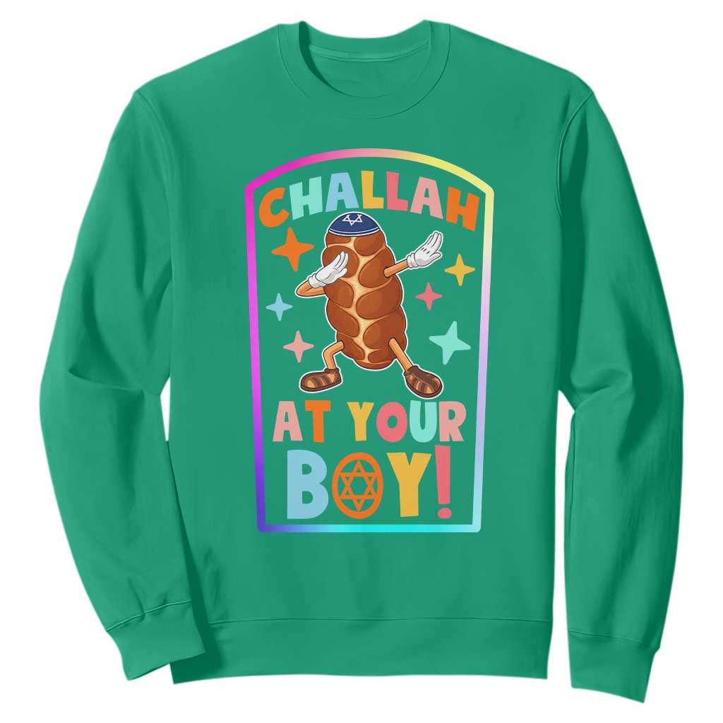 Hanukkah Challah At Ya Boy Sweatshirt Funny Holiday Gift TS12 Irish Green Print Your Wear