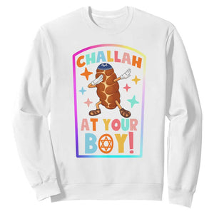 Hanukkah Challah At Ya Boy Sweatshirt Funny Holiday Gift TS12 White Print Your Wear