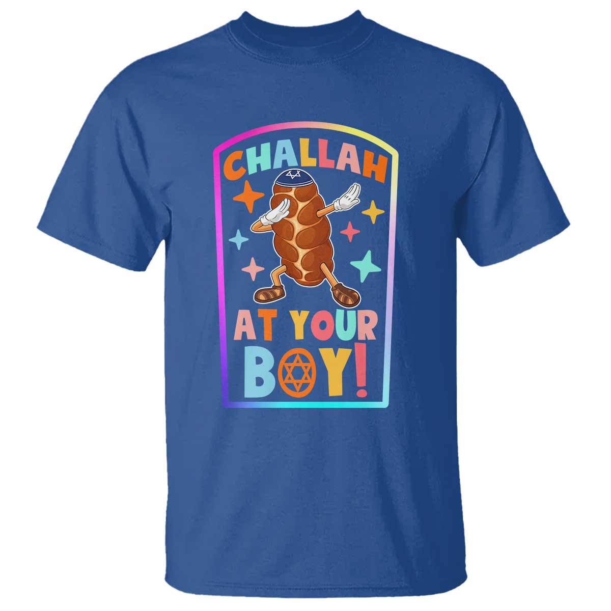 Hanukkah Challah At Ya Boy T Shirt Funny Holiday Gift TS12 Royal Blue Print Your Wear