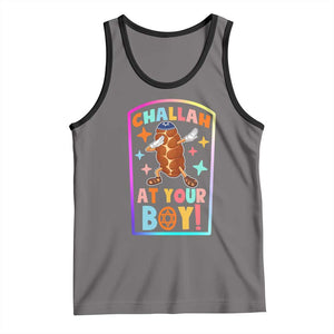 Hanukkah Challah At Ya Boy Tank Top Funny Holiday Gift TS12 Deep Heather Black Print Your Wear