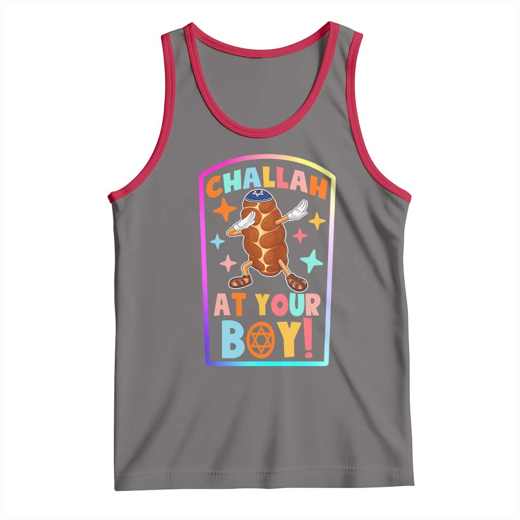 Hanukkah Challah At Ya Boy Tank Top Funny Holiday Gift TS12 Deep Heather Red Print Your Wear