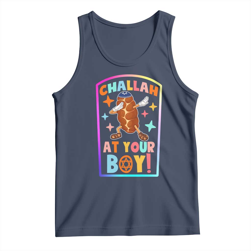 Hanukkah Challah At Ya Boy Tank Top Funny Holiday Gift TS12 Navy Print Your Wear