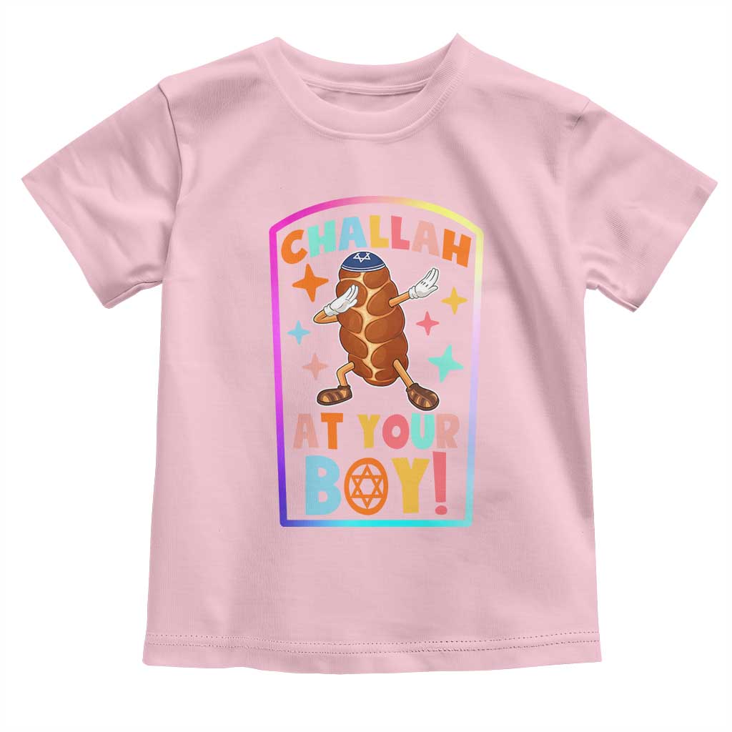 Hanukkah Challah At Ya Boy Toddler T Shirt Funny Holiday Gift TS12 Light Pink Print Your Wear