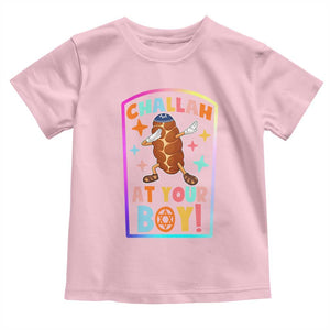 Hanukkah Challah At Ya Boy Toddler T Shirt Funny Holiday Gift TS12 Light Pink Print Your Wear
