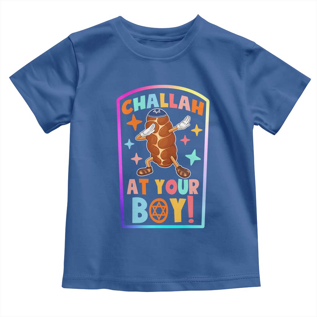 Hanukkah Challah At Ya Boy Toddler T Shirt Funny Holiday Gift TS12 Royal Blue Print Your Wear