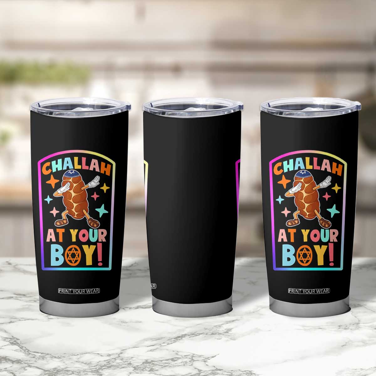 Hanukkah Challah At Ya Boy Tumbler Cup Funny Holiday Gift TS12 Print Your Wear