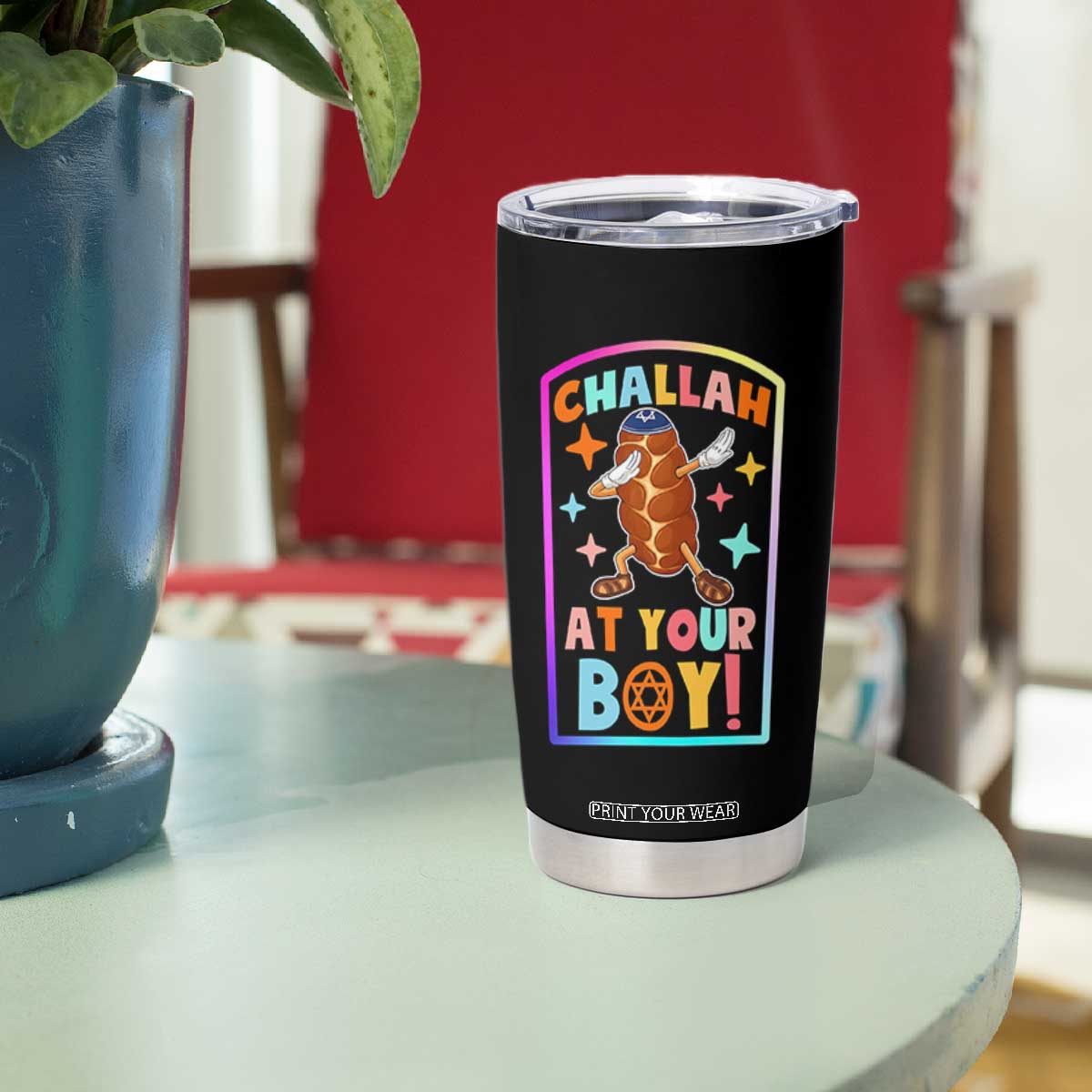 Hanukkah Challah At Ya Boy Tumbler Cup Funny Holiday Gift TS12 Print Your Wear