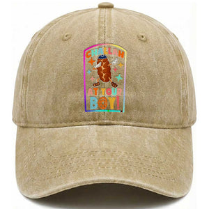 Hanukkah Challah At Ya Boy Washed Cotton Baseball Cap Funny Holiday Gift TS12 Print Your Wear
