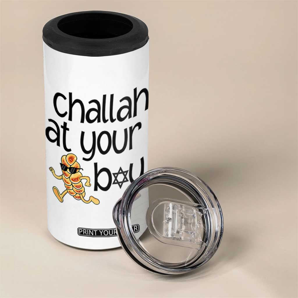 Festival Of Lights Gift 4 in 1 Can Cooler Tumbler Hanukkah Challah At Ya Boy TS12 Print Your Wear