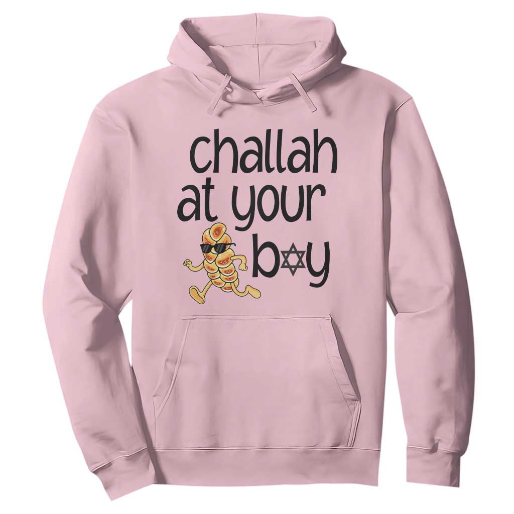 Festival Of Lights Gift Hoodie Hanukkah Challah At Ya Boy TS12 Light Pink Print Your Wear