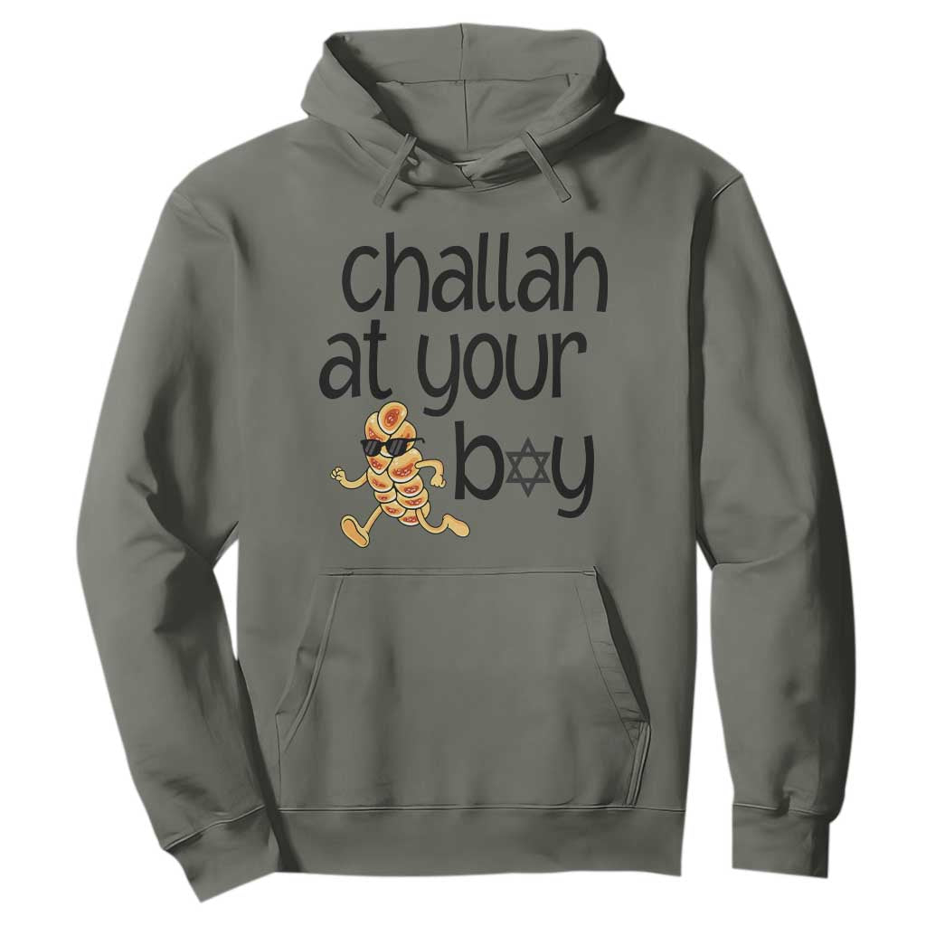 Festival Of Lights Gift Hoodie Hanukkah Challah At Ya Boy TS12 Military Green Print Your Wear