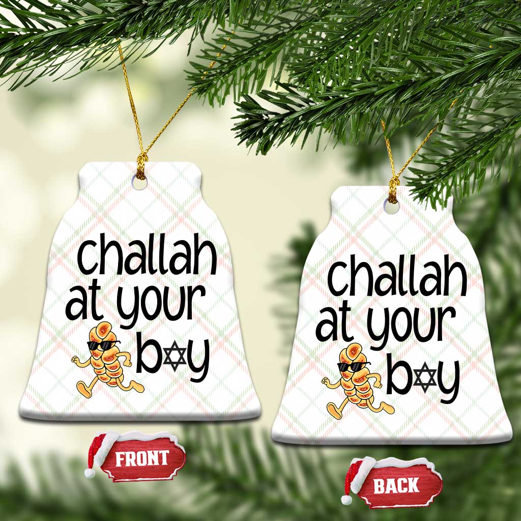 Festival Of Lights Gift Ceramic Ornament Hanukkah Challah At Ya Boy TS12 Print Your Wear