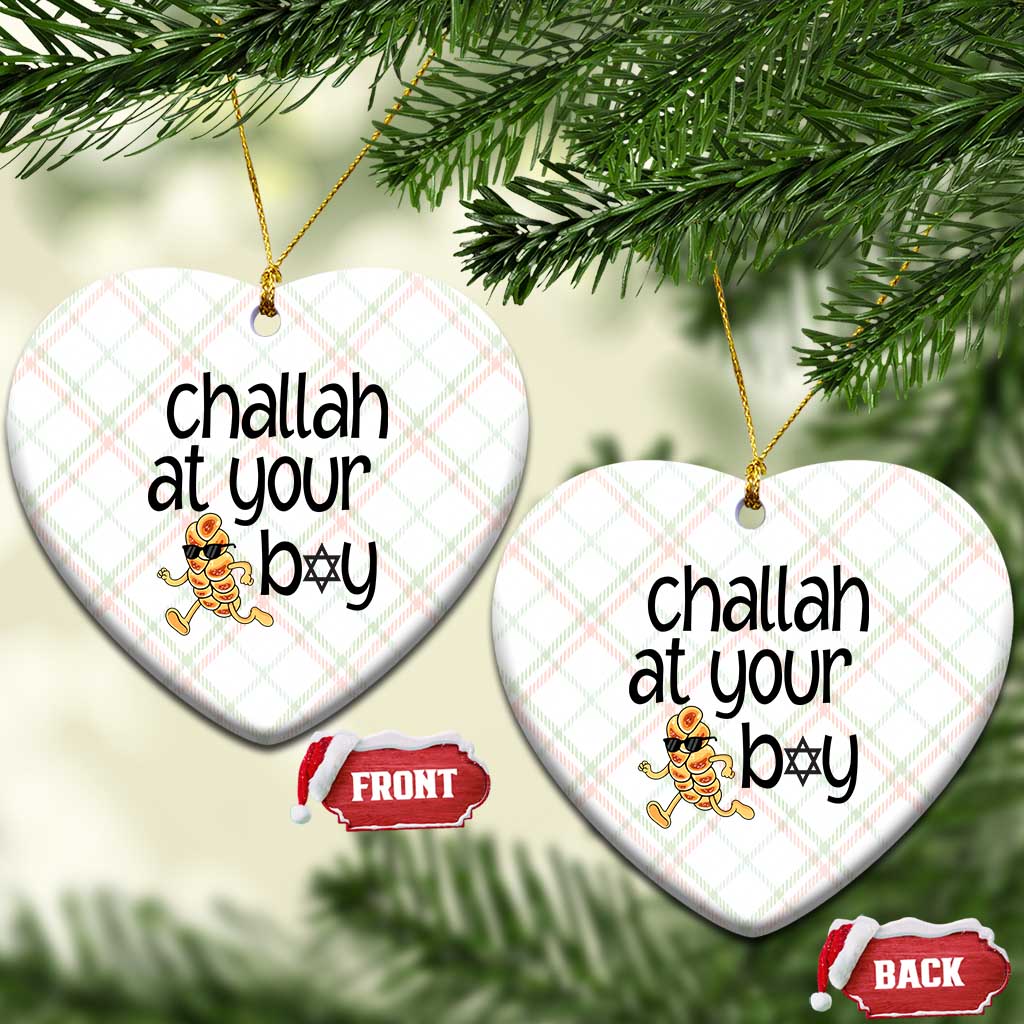 Festival Of Lights Gift Ceramic Ornament Hanukkah Challah At Ya Boy TS12 Print Your Wear