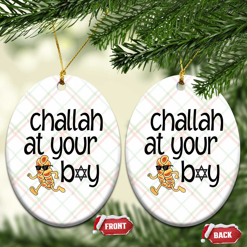 Festival Of Lights Gift Ceramic Ornament Hanukkah Challah At Ya Boy TS12 Print Your Wear