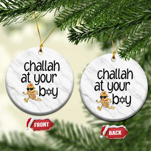 Festival Of Lights Gift Ceramic Ornament Hanukkah Challah At Ya Boy TS12 1pc White Marble Print Your Wear
