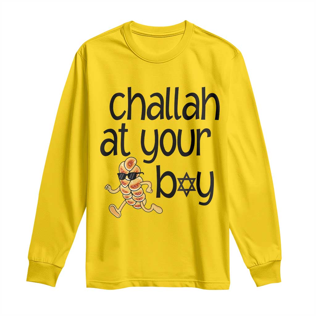 Festival Of Lights Gift Long Sleeve Shirt Hanukkah Challah At Ya Boy TS12 Daisy Print Your Wear