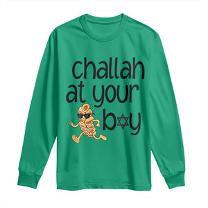 Festival Of Lights Gift Long Sleeve Shirt Hanukkah Challah At Ya Boy TS12 Irish Green Print Your Wear