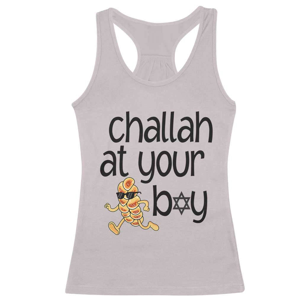 Festival Of Lights Gift Racerback Tank Top Hanukkah Challah At Ya Boy TS12 Ice Gray Print Your Wear