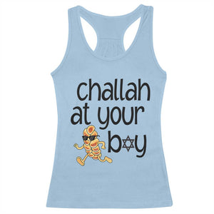 Festival Of Lights Gift Racerback Tank Top Hanukkah Challah At Ya Boy TS12 Light Blue Print Your Wear
